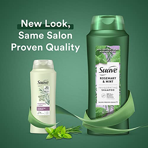 Suave Professionals Invigorating Shampoo for Dry and Damaged Hair Rosemary and Mint Paraben free and Dye free Hair 28 oz